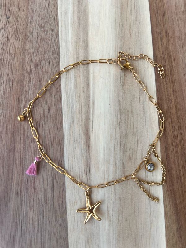 Bracelet de cheville étoile de mer