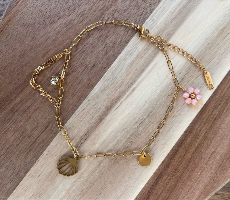 Bracelet de cheville coquillage