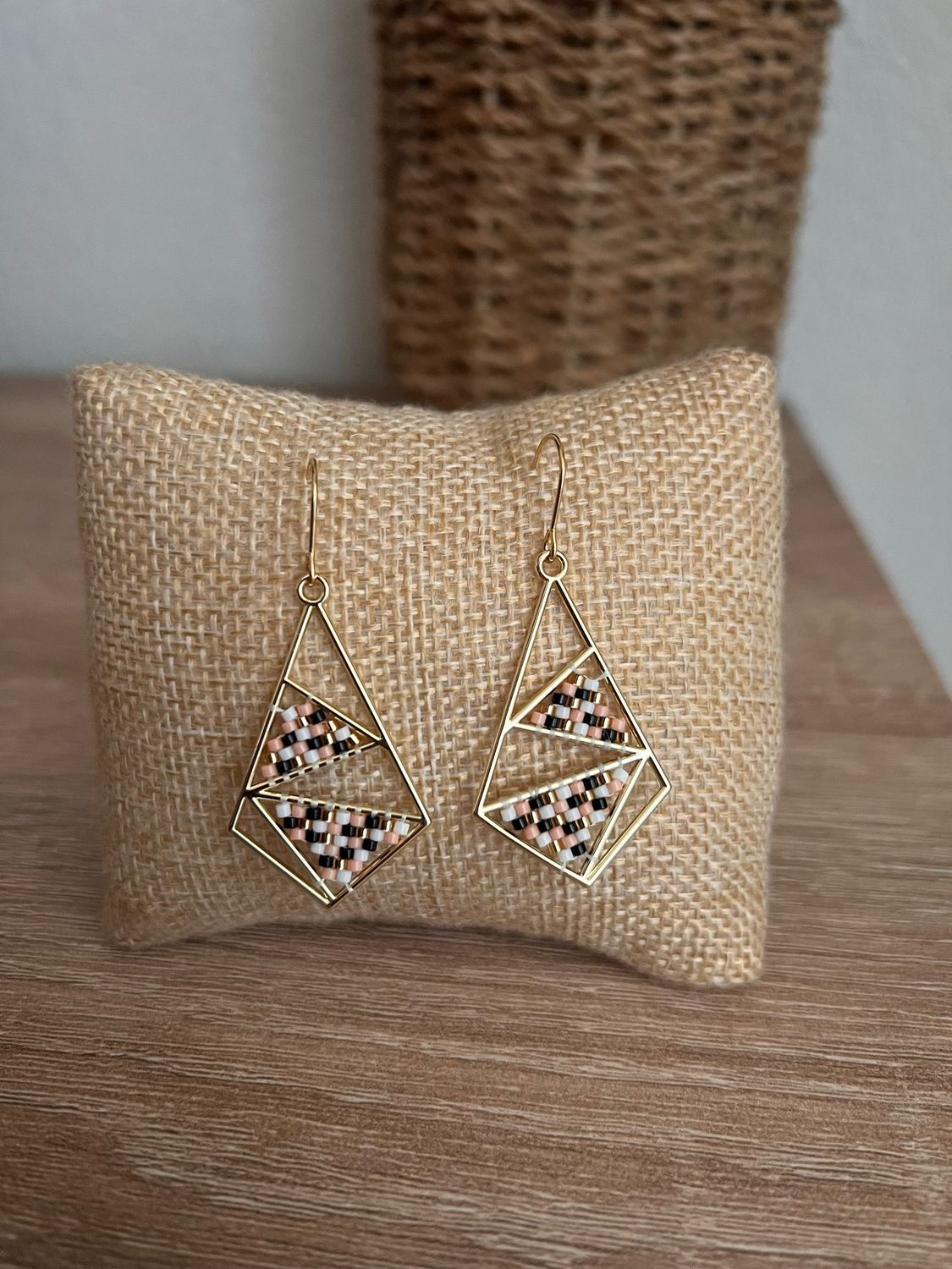 Boucle d’oreille rose