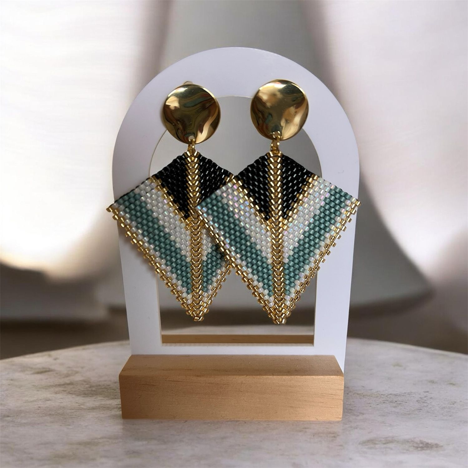 Boucle d’oreille bleu