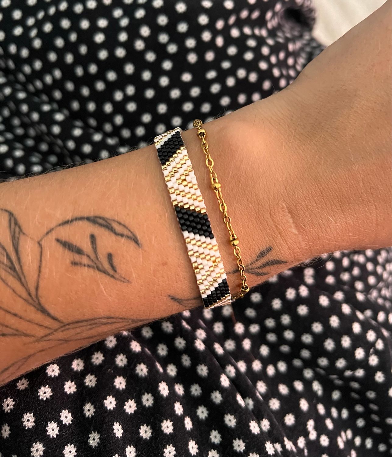 Bracelet Noir et Or