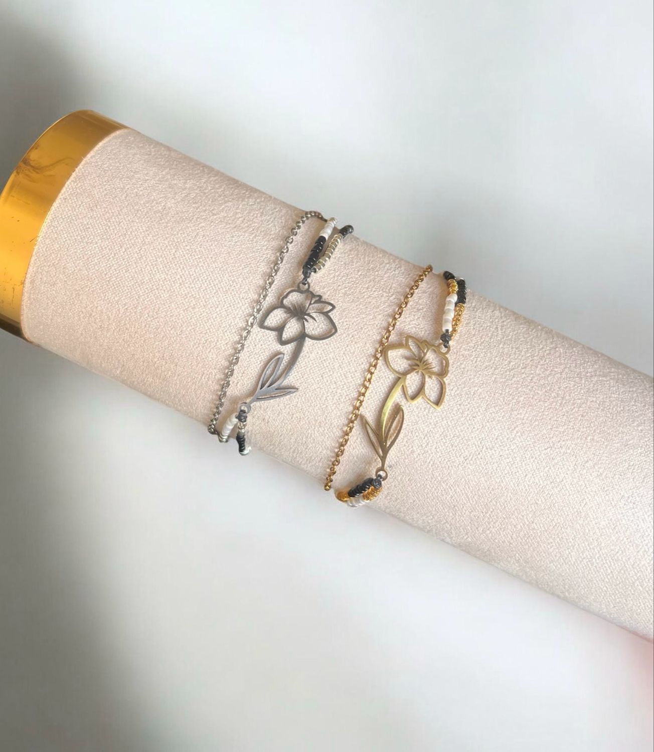 Bracelet Fleur or ou argent