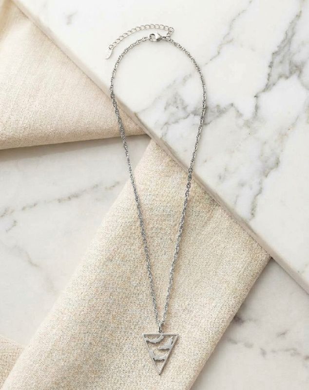 Collier chauve souris argenté