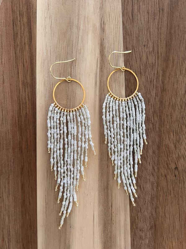 Boucle d’oreille Blanche