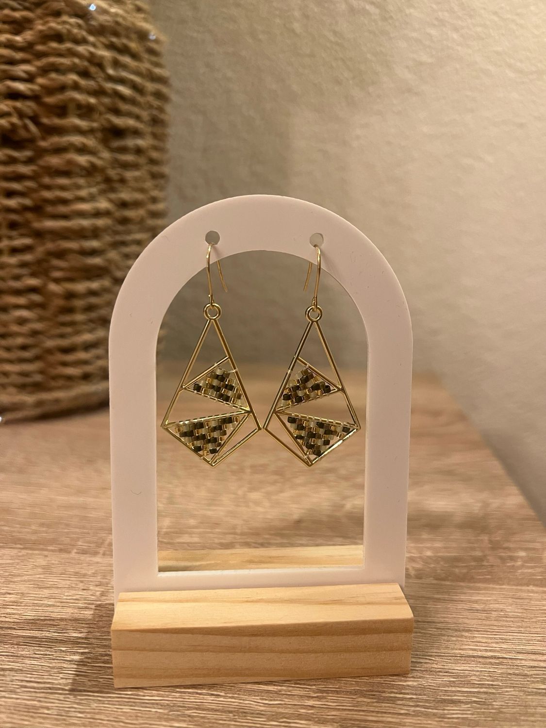 Boucle d’oreille mélange de vert