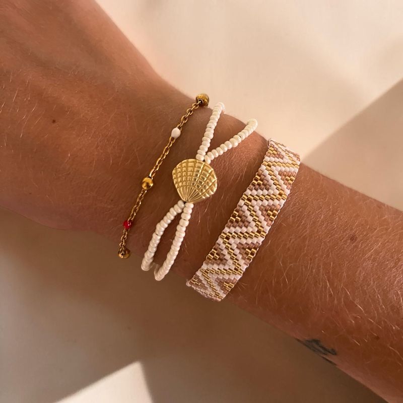 Bracelet coquillage blanc