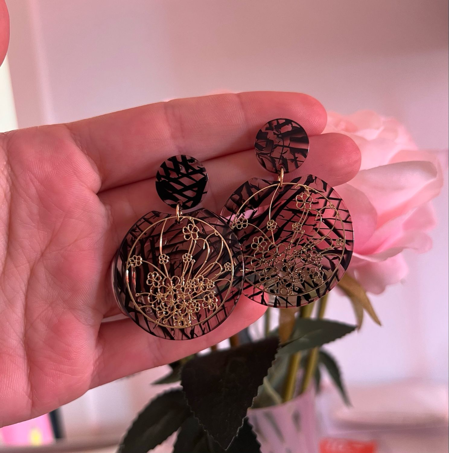 Boucle d’oreille fleur