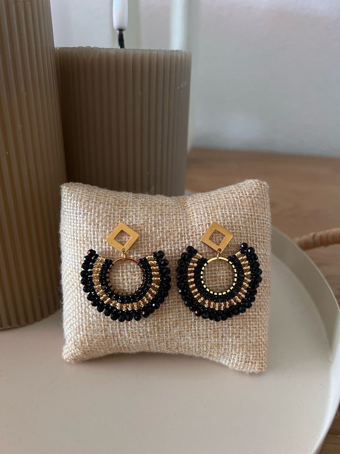 Boucle d’oreille Noir