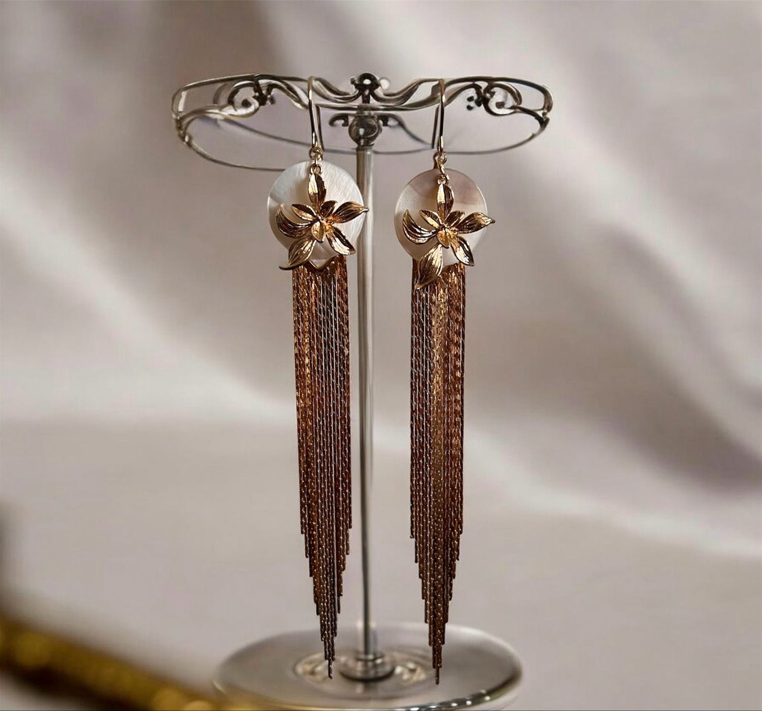 Boucle d’oreille fleur