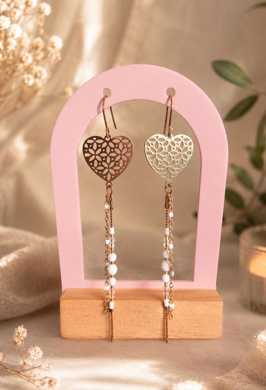 Boucle d’oreille cœur