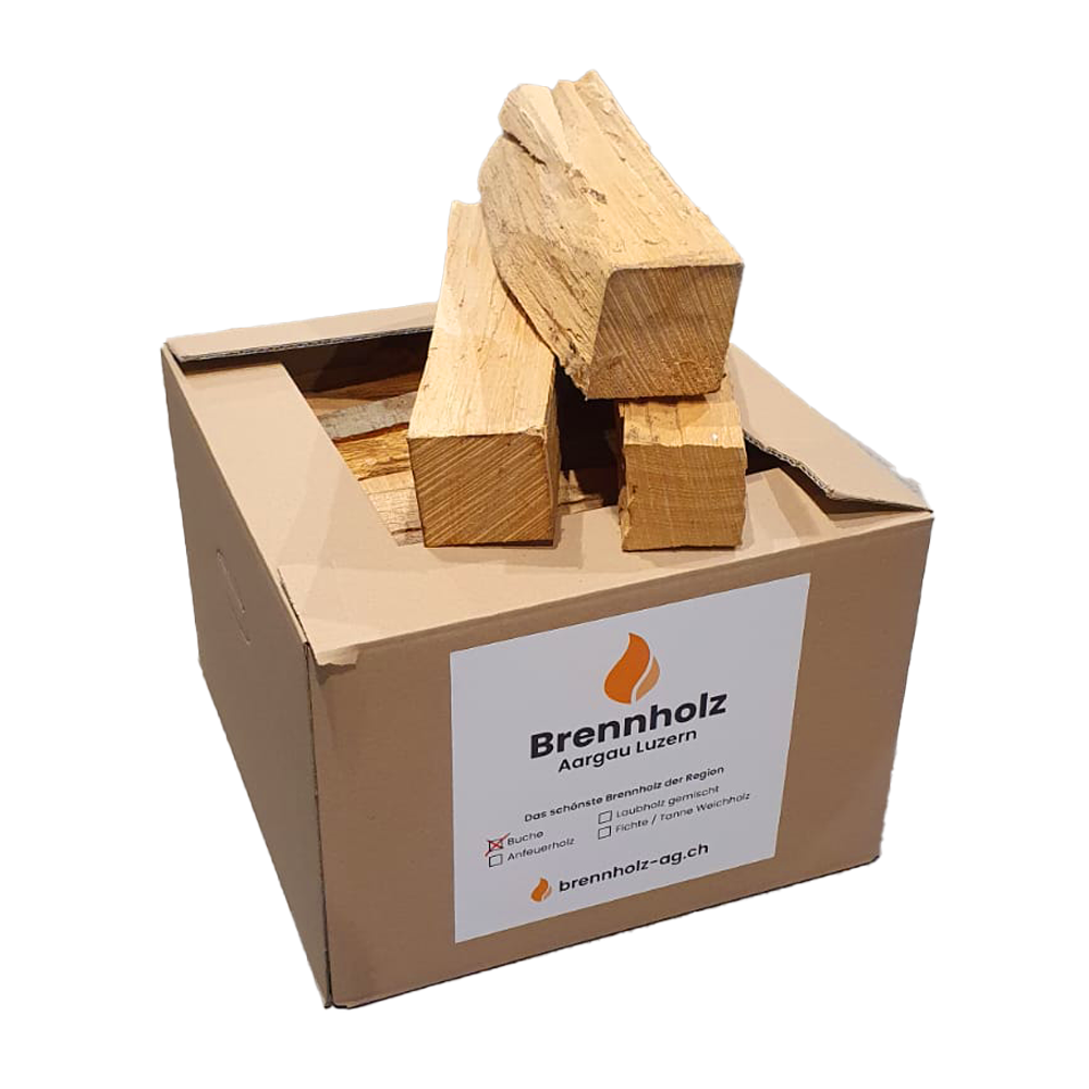 Brennholz-Schachtel, Holzart: Buche