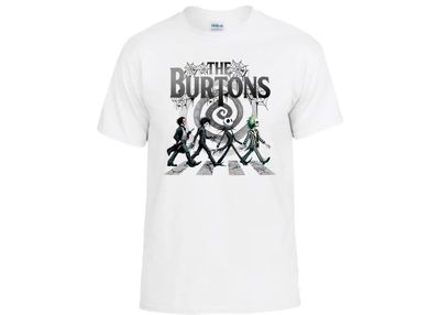 The Burtons, Style: Short Sleeve, Color: White, The Burtans Color: Black