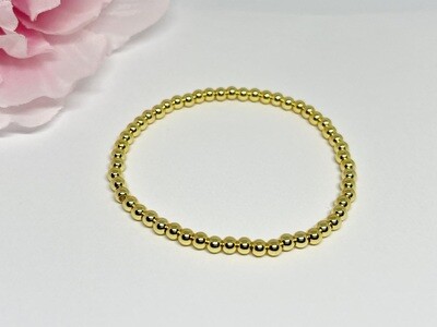 Gold plated beads bracelet