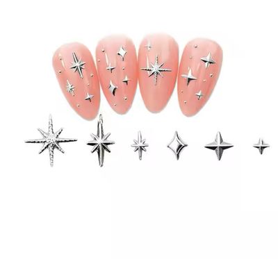 Silver Star Charms