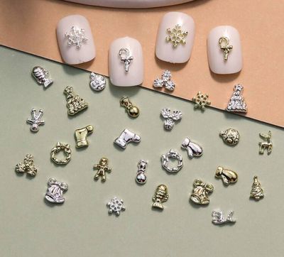 30pc Gold&amp;Silver Christmas Charms
