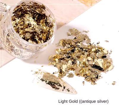 Light Gold Nail Flakes