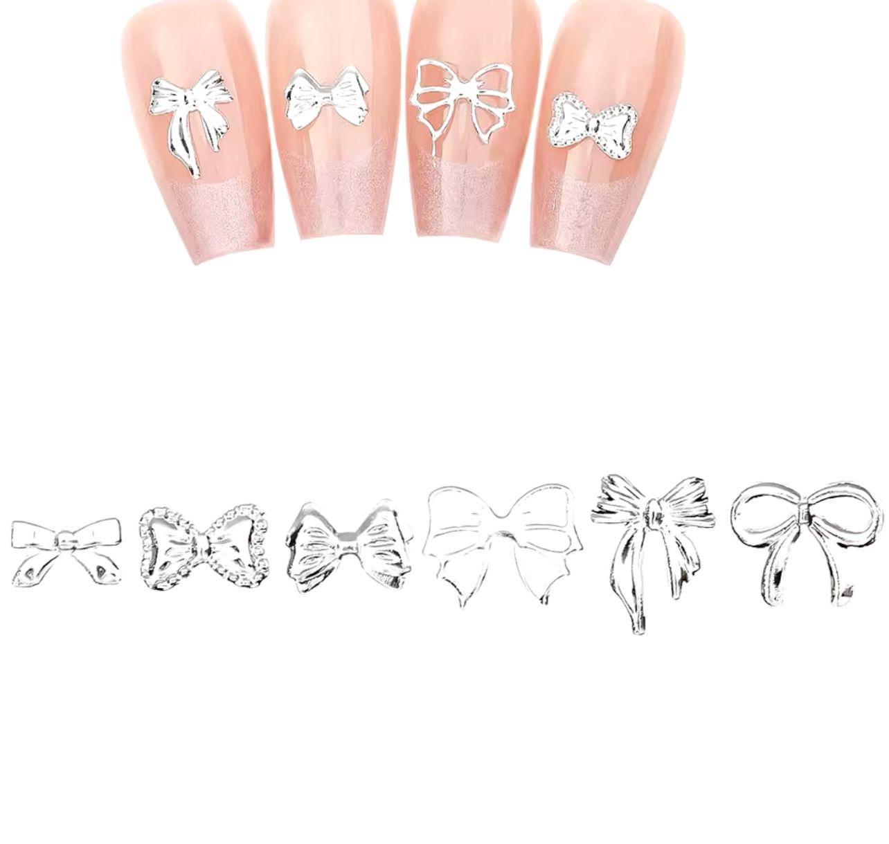 Silver Metal Bows