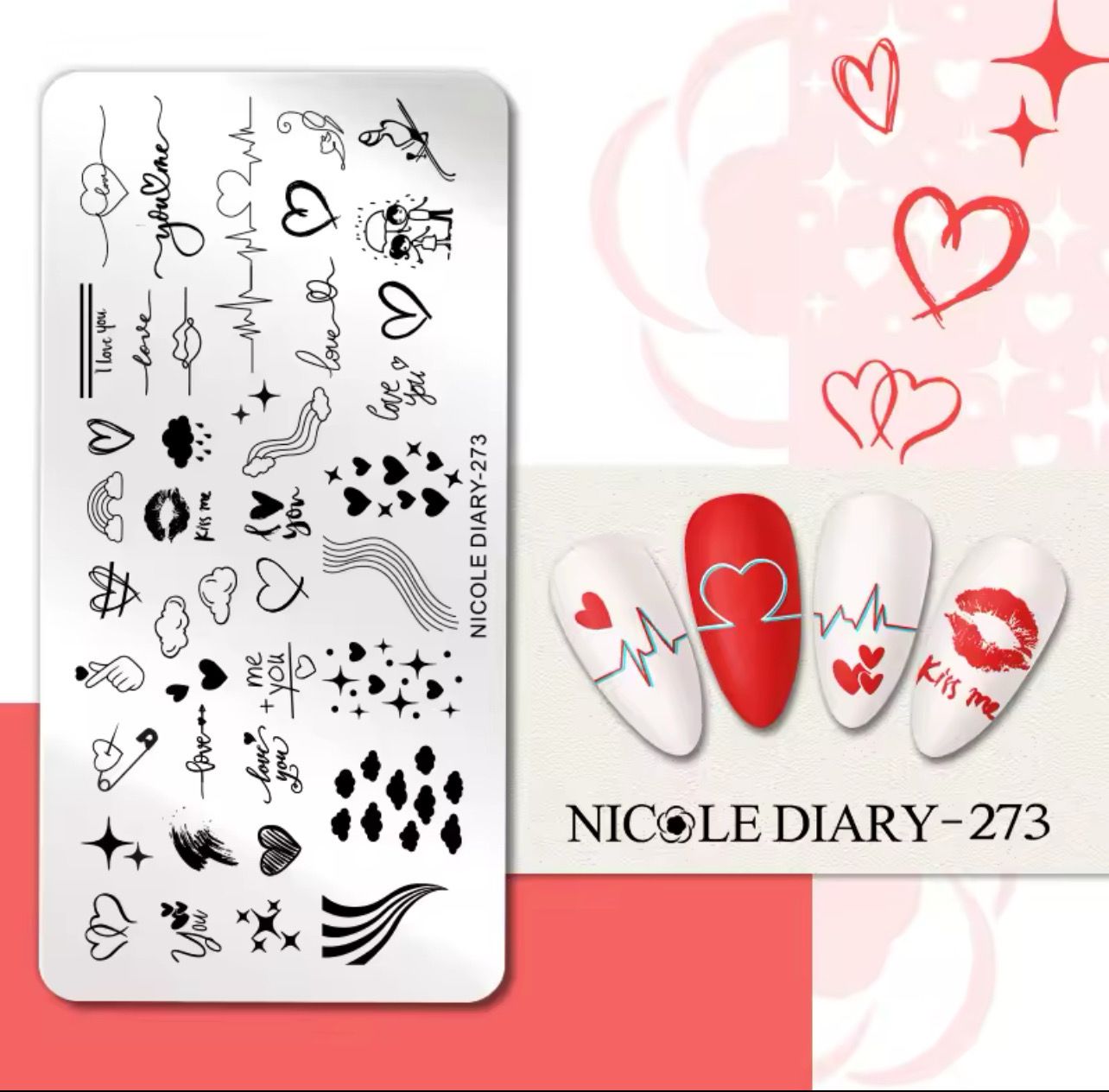Hearts Stamping Plate