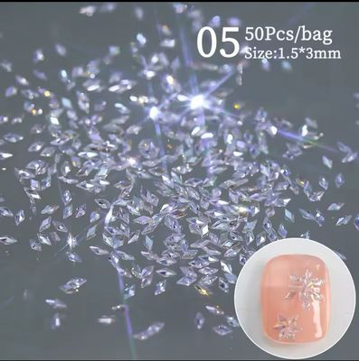 50pcs Rhombus Gems