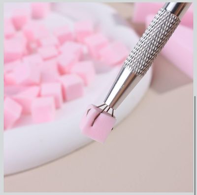 100 Pcs Ombré Sponges &amp; Grabber Tool