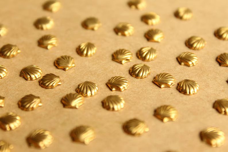 Gold Seashell Charms