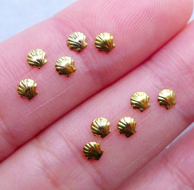 Gold Seashell Charms