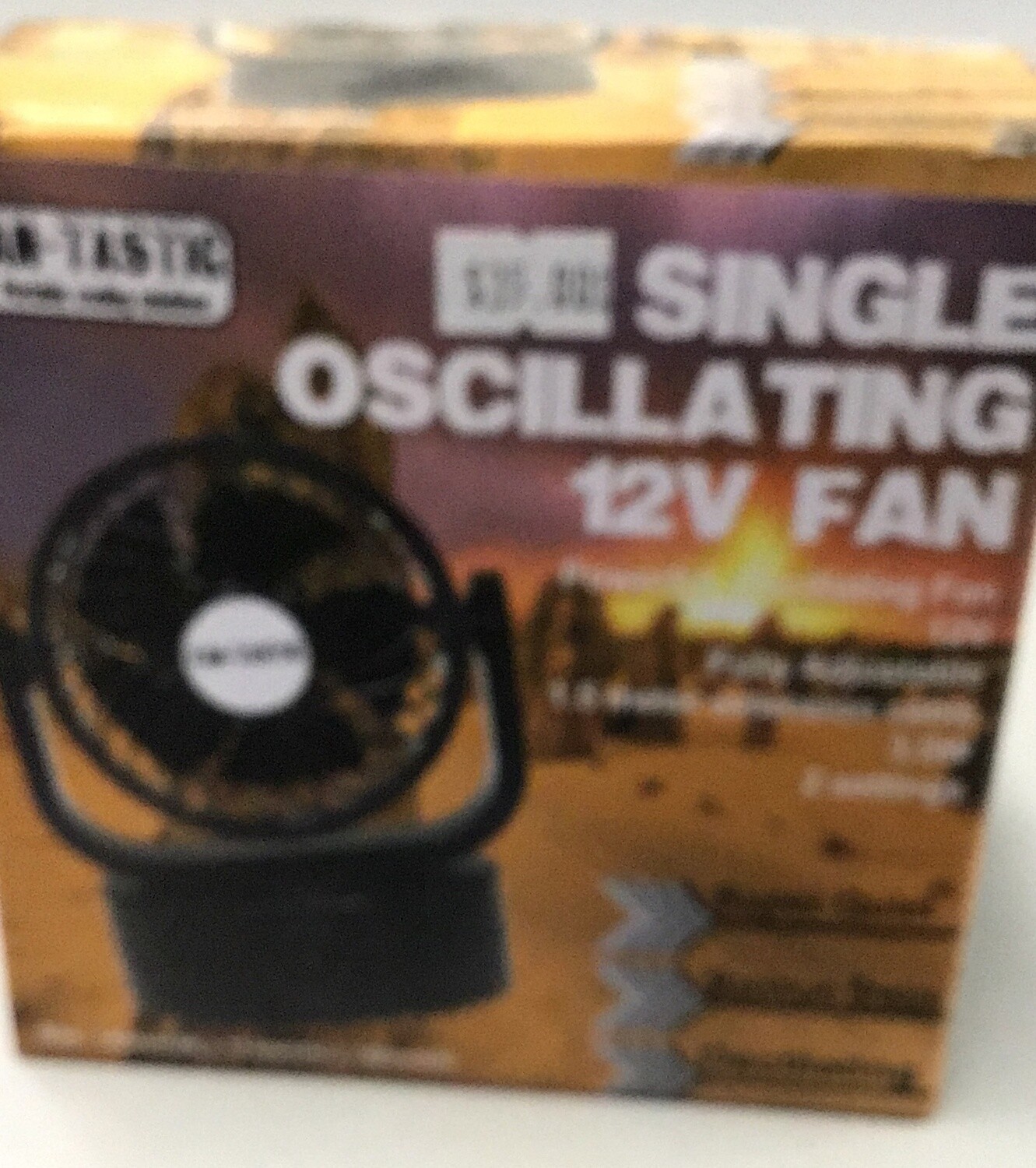 Single oscillating 12V fan