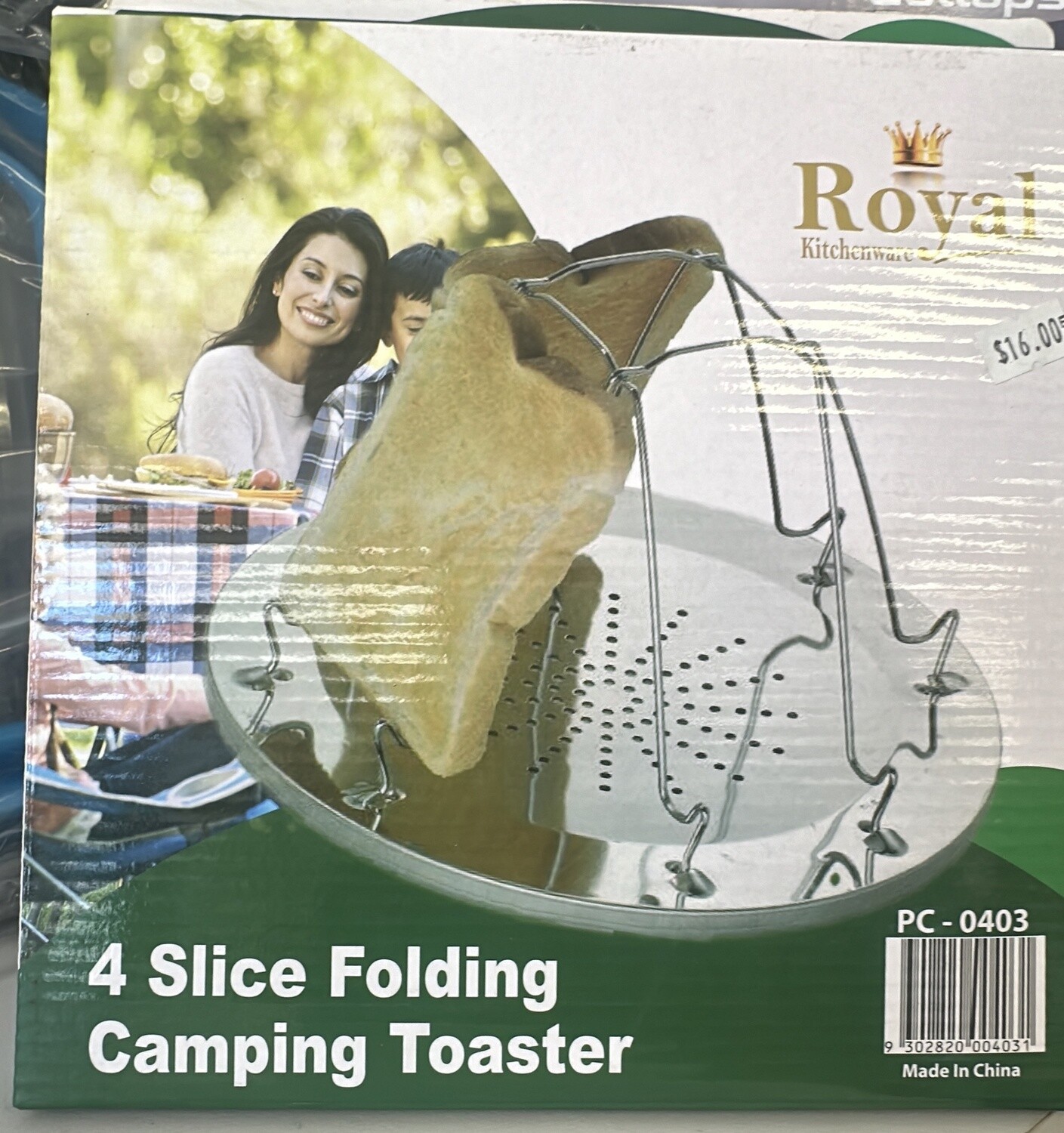 4 slice folding camping toaster