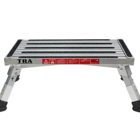 Illuminating Single Folding Caravan Step with Adjustable Legs