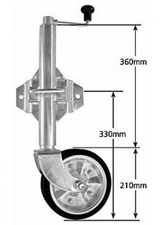 Manutec 8" Swivel Jockey Wheel