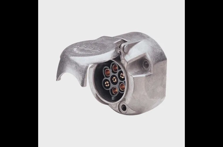 7 Pin Large Round Metal Trailer Socket