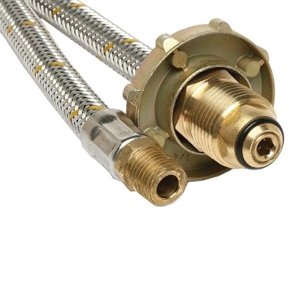 SS Gas Pigtail 7/16-24