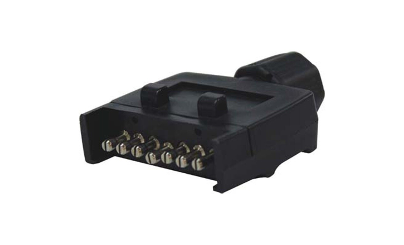 WhiteVision 7 Pin Flat Plastic Trailer Plug