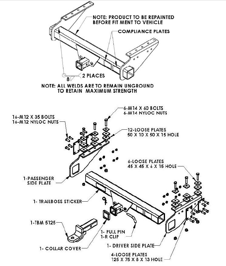 4000kg Universal Truck Towbar