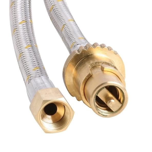 SS Gas Hose Male Bayonet to 3/8" Female SAE