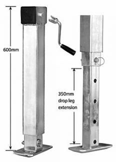 Manutec Heavy Duty Side Wind Adjustable Stand w/ Drop Leg &amp; Loose Handle