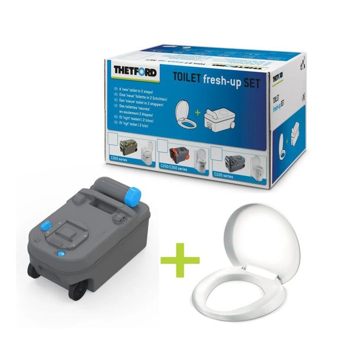 Thetford C220 Toilet Fresh-Up Set - Cassette + Seat