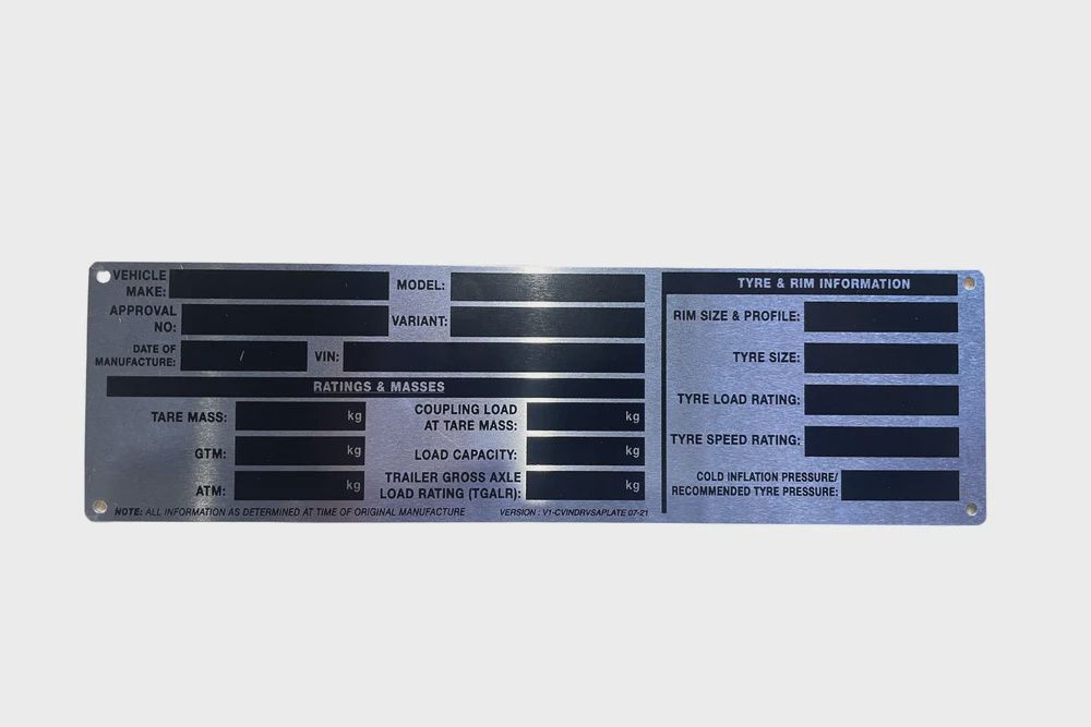 Large VIN Plate