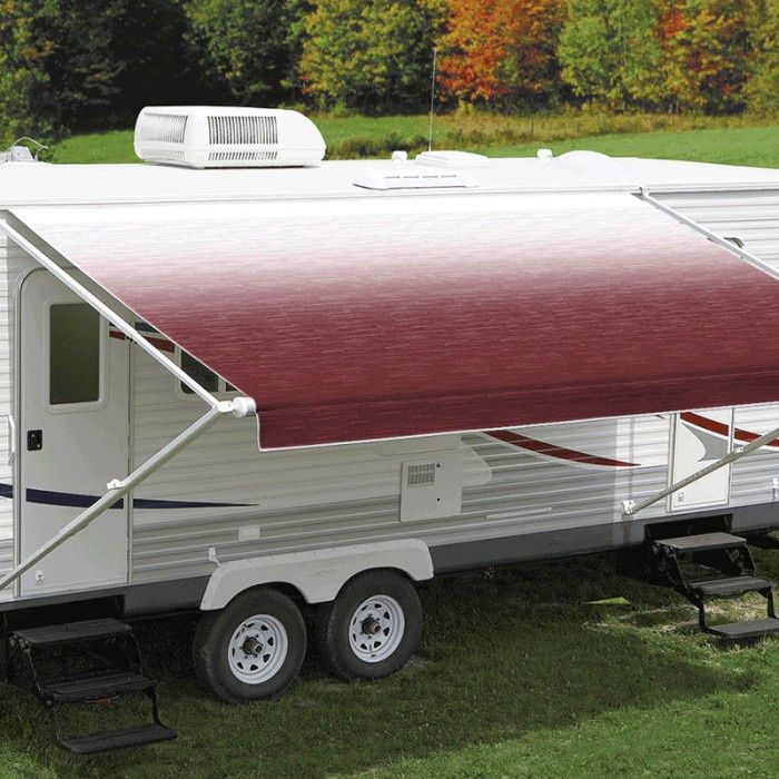 Carefree Burgundy Shale Awning
