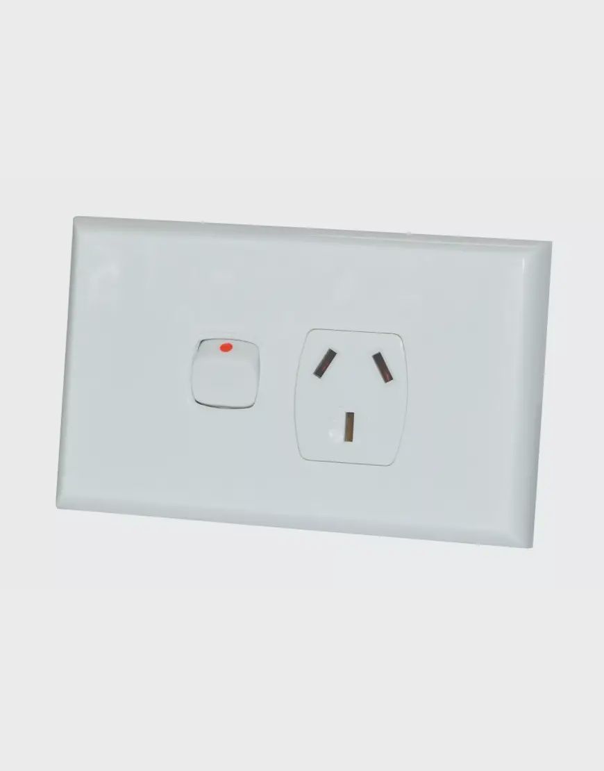 Single Double Pole Power Point (White)