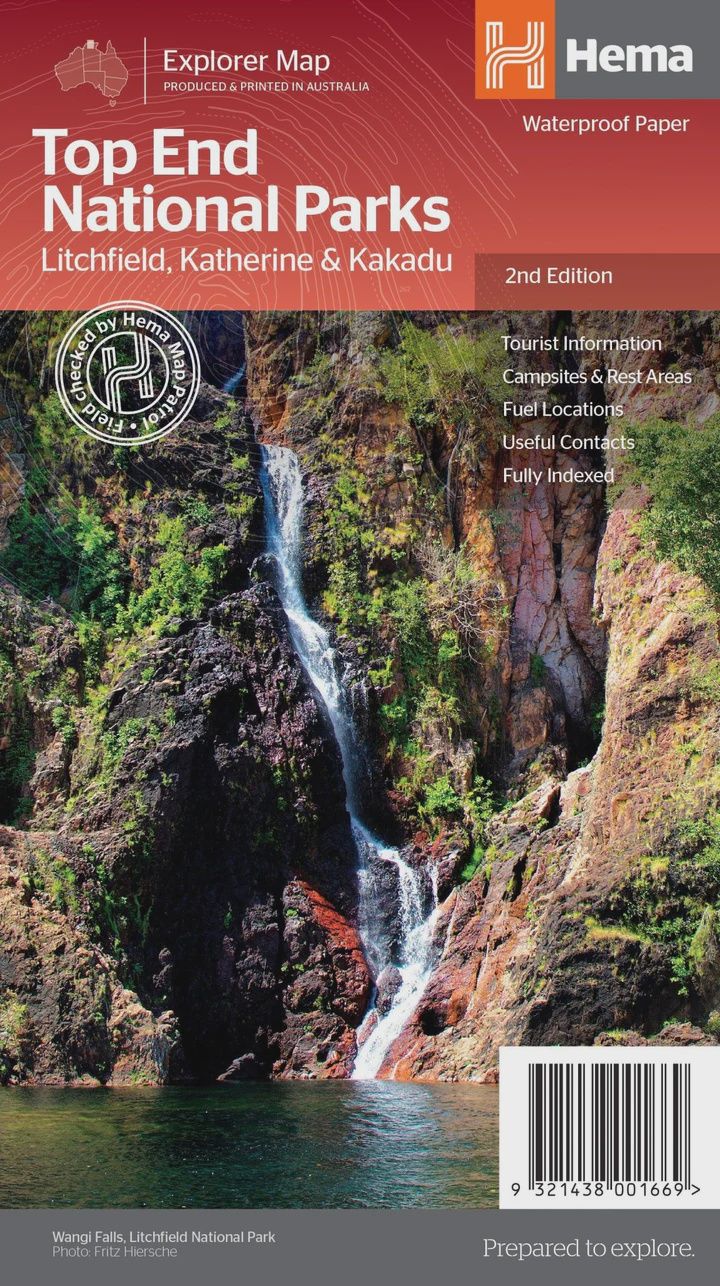 Top End National Parks Map: Litchfield, Katherine &amp; Kakadu