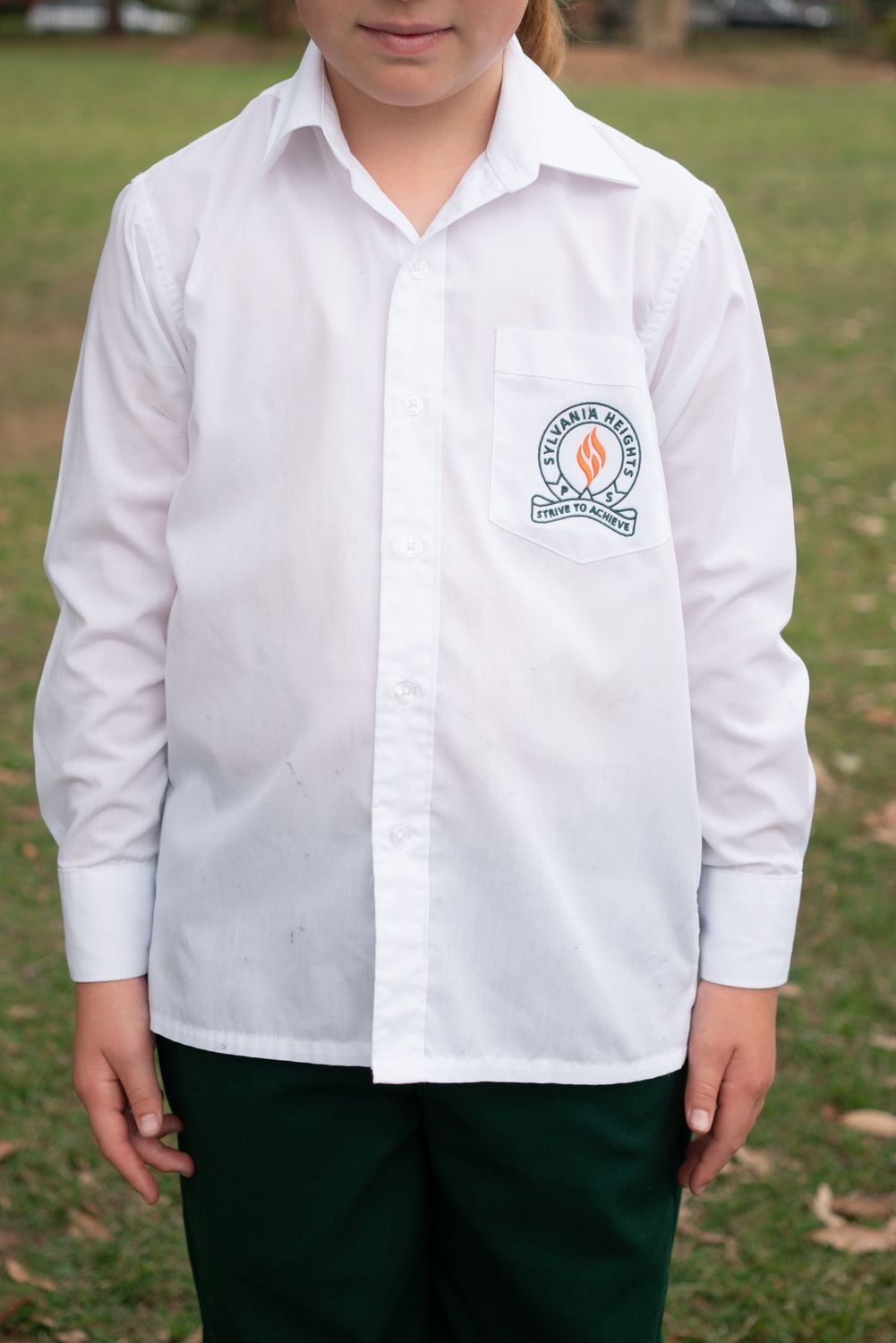 Long Sleeve Shirt - White, Size: 4