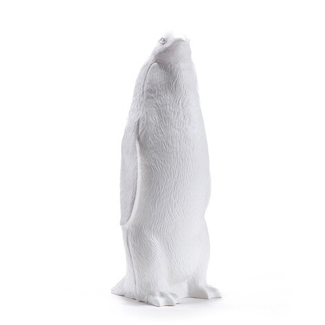 Penguin head down - white
