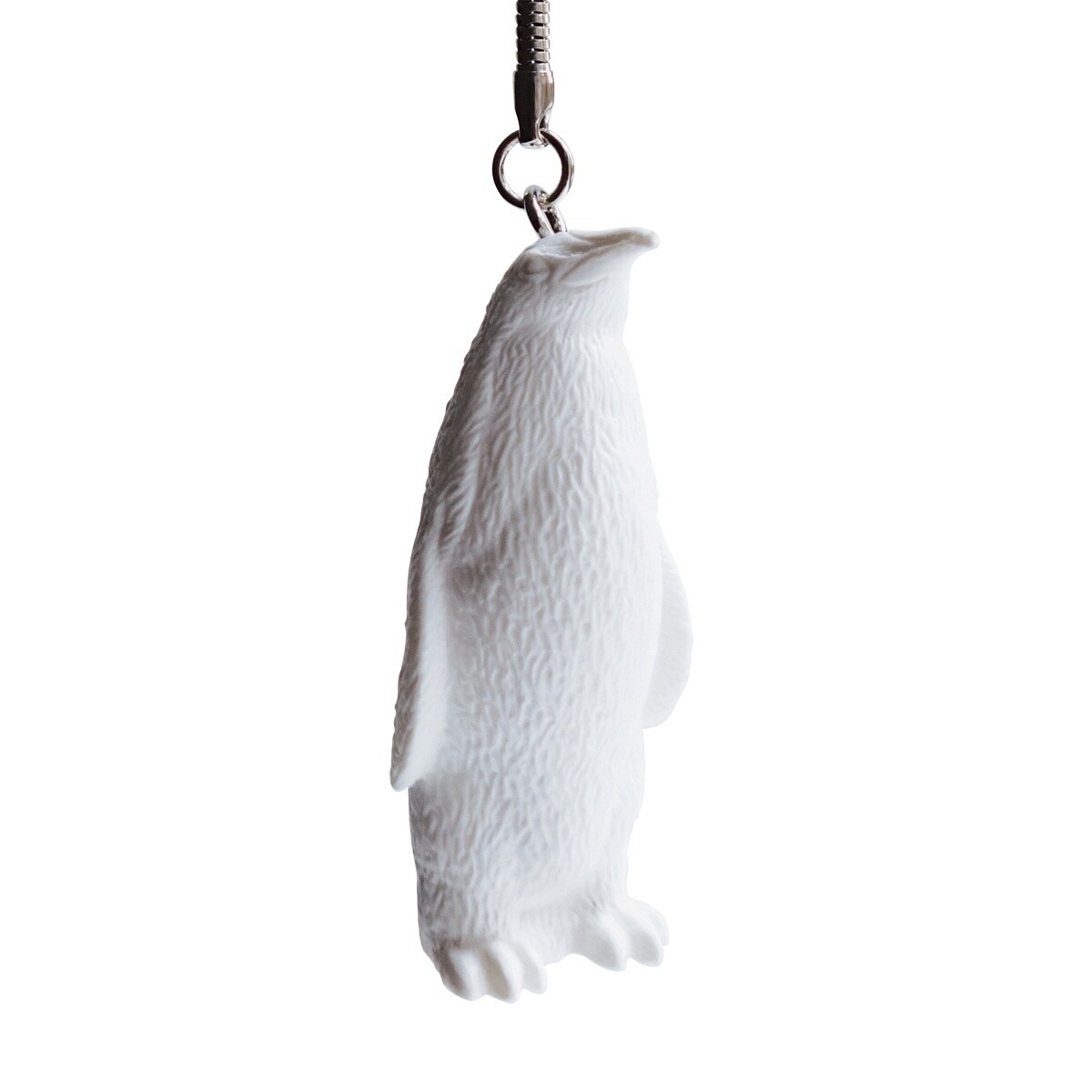 Pocket Penguin keyring - white