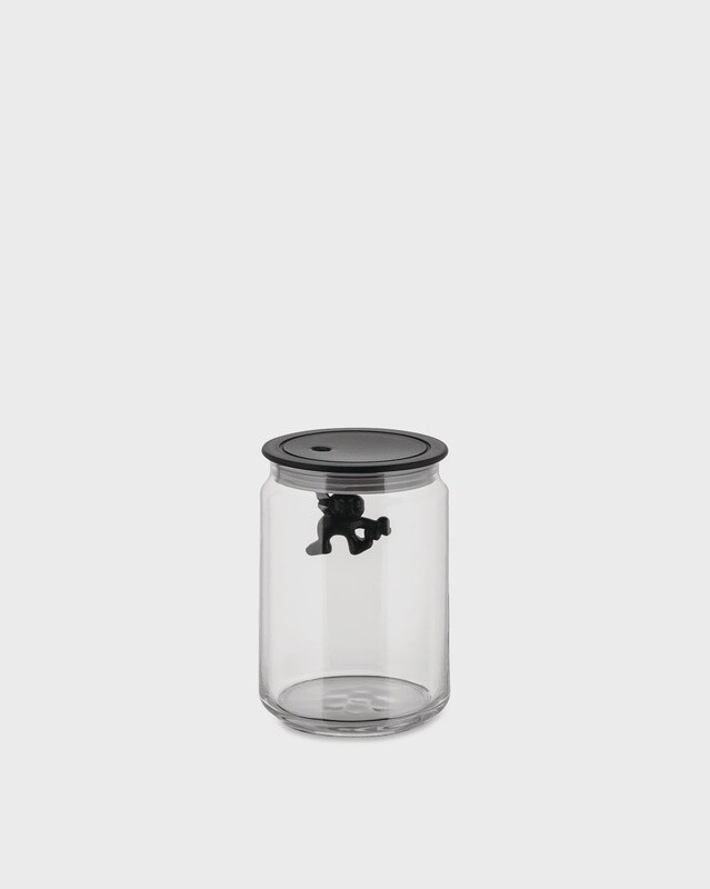 Gianni glazen pot 200cl zwart