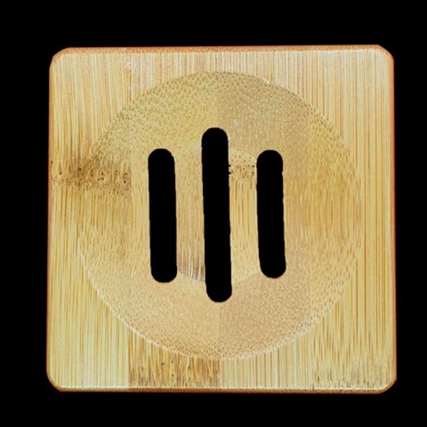 Bamboo soap dish square