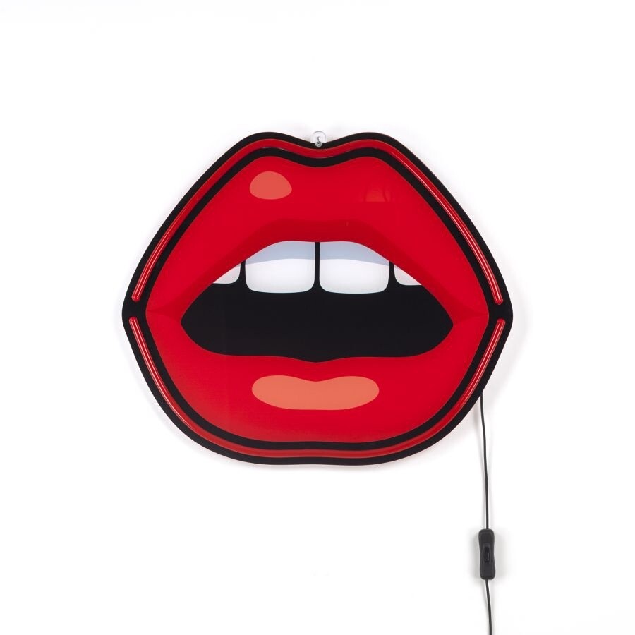 LED sign &quot;BLOW&quot;, mouth