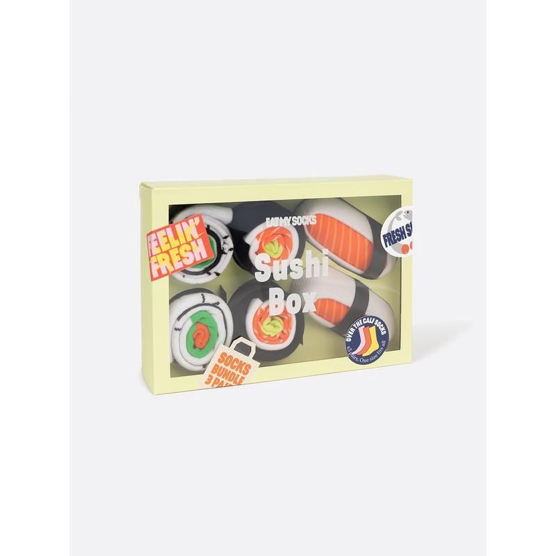 sokken volwassenen sushi rolls box van 3