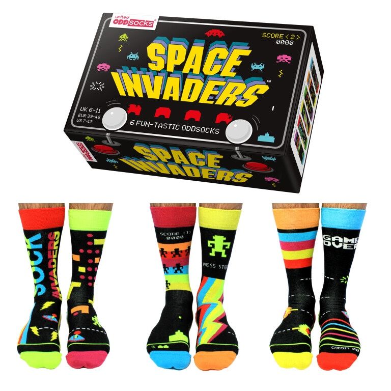 space invader sokken