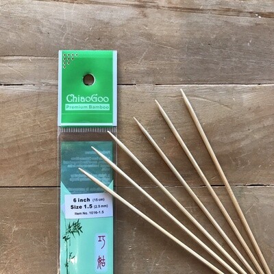 Chiaogoo Bamboo Double Pointed 15cm